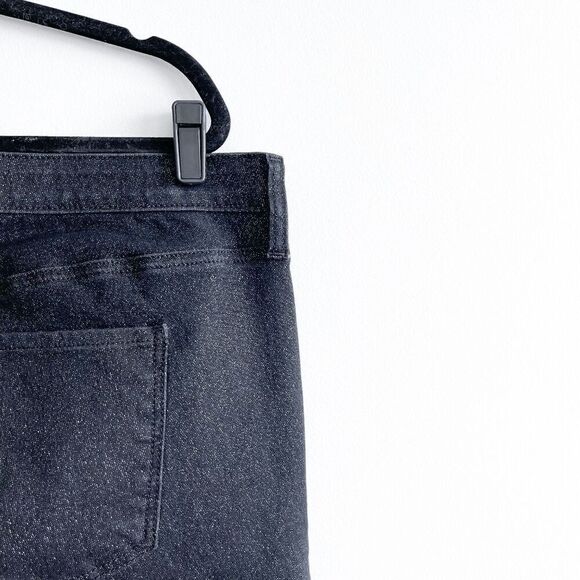 Torrid Premium Women's Sky High Skinny Crop Denim Jeans Black Silver Size 22R - Picture 4 of 12